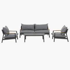 Monti 4-Piece Aluminum Outdoor Conversational Set