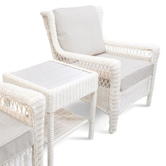 Park Meadows 3-Piece Wicker Outdoor Club Chair Bistro Set