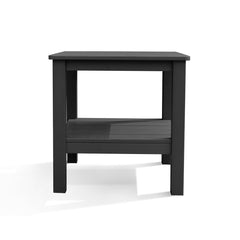 Polymer Outdoor End Table with Shelf