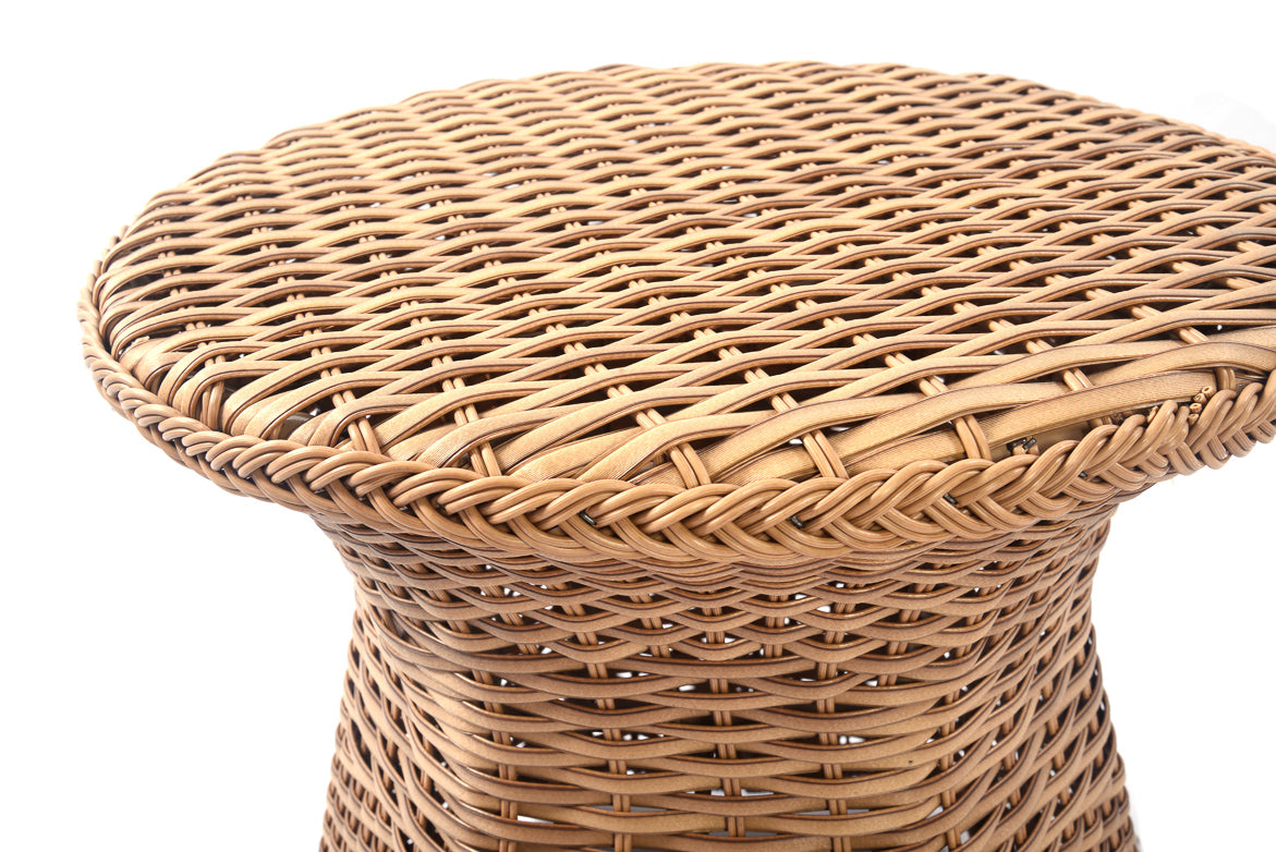 Emmett 3-Piece Wicker Outdoor Swivel Chair Bistro Set