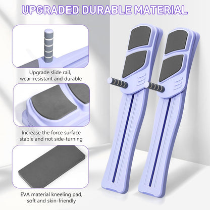 Pilates Board, Upgraded Pilates Reformer for Core Workouts, Detachable Ab Trainer Machine with Anti-Slip and Quiet Design, Home Fitness Equipment Set for Full Body Workout