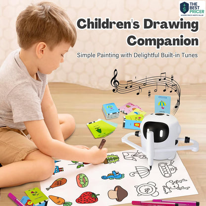 Interactive Drawing Robot for Kids with 150 Cards – Educational Montessori Toy Ages 3–8