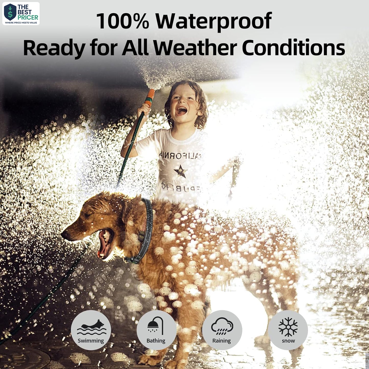 Rechargeable Dog Bark Collar – Smart Anti-Bark Training with Beep & Vibration, Black