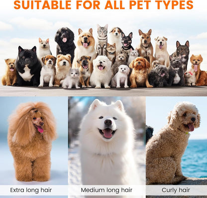 Dog Grooming Vacuum Kit with Clippers & Brush – 12,000Pa Low-Noise Pet Hair Cleaner