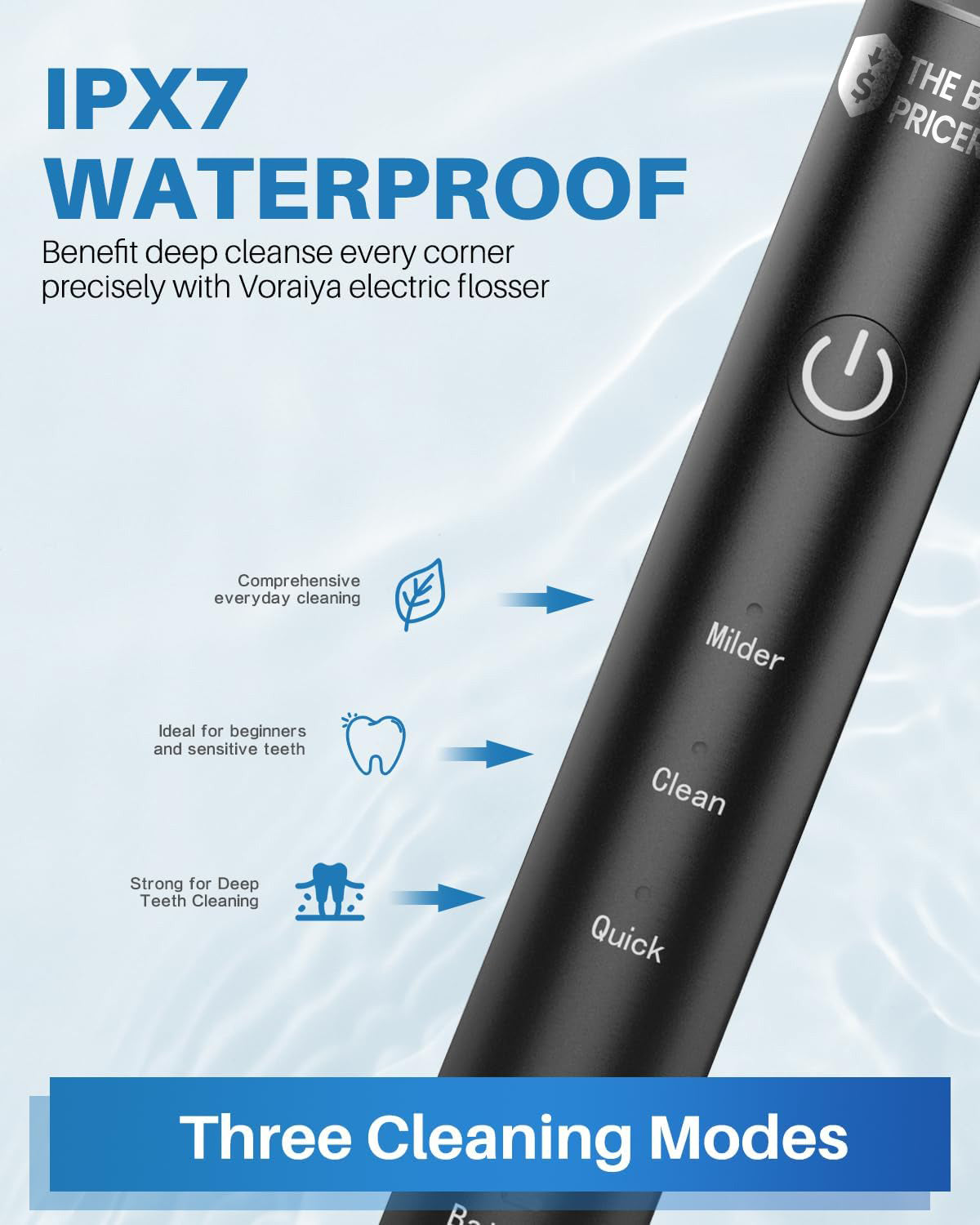 Voraiya Electric Flosser for Teeth Reusable Dental Floss with 50 Replacement Heads,Dentist Recommended Tooth Flossers,Water Flosser Alternative,Rechargeable Dental Floss Picks for Adults,Travel