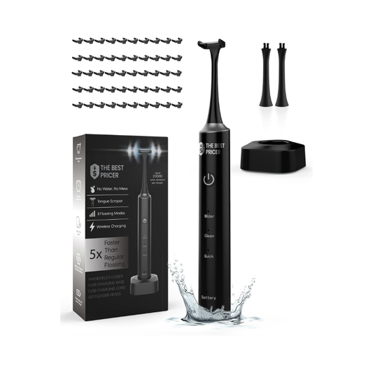 Electric Flosser for Teeth – 3 Modes, 50 Heads, Rechargeable (Adults & Kids)
