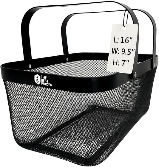 Dog Toy Basket Metal Mesh Metal, Chew Proof Black Dog Toy Bin, Durable Dog Toy Box, Sturdy Dog Toy Storage