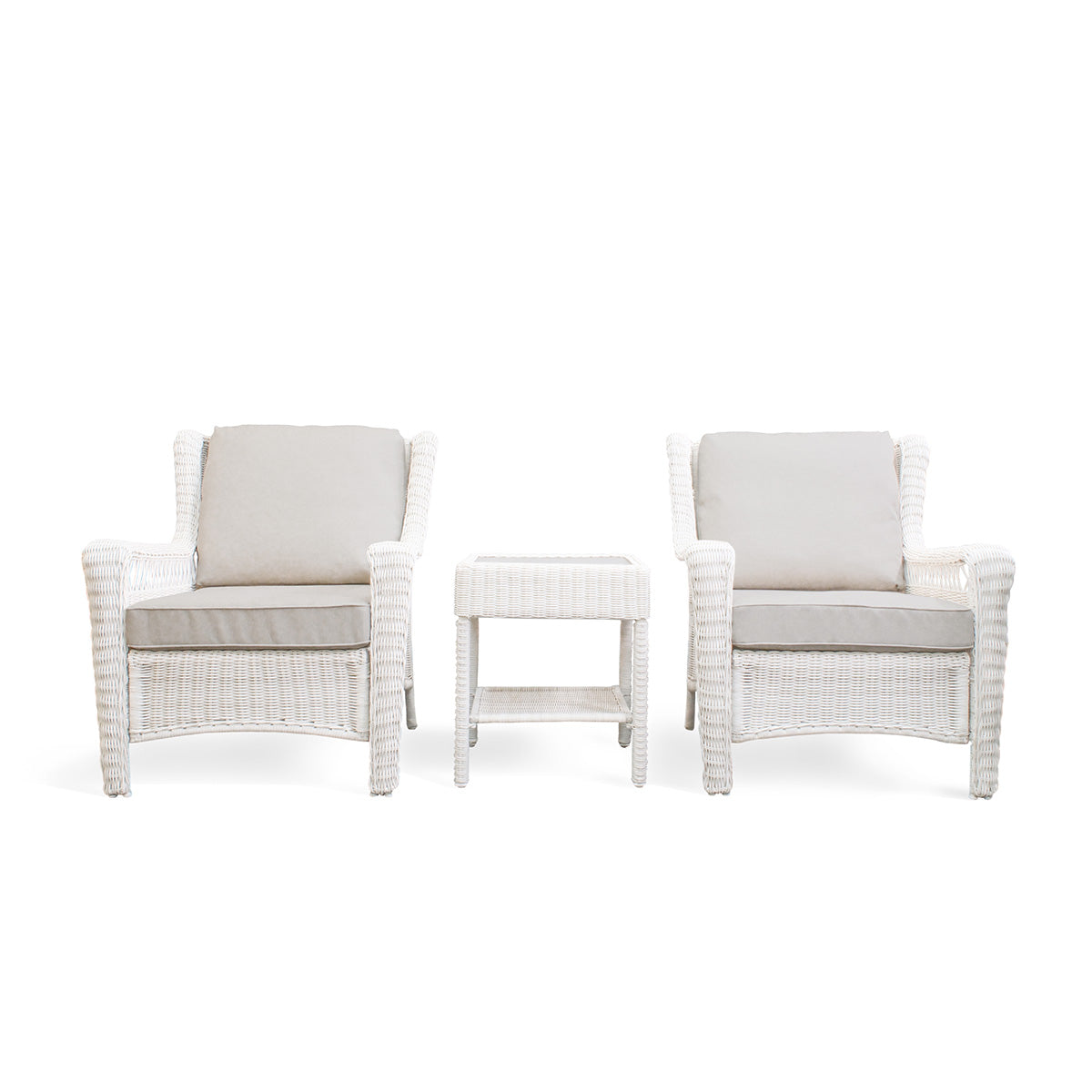 Park Meadows 3-Piece Wicker Outdoor Club Chair Bistro Set