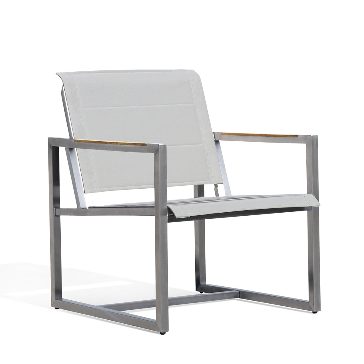 Pine Stainless Steel & Teak Outdoor Sling Chair