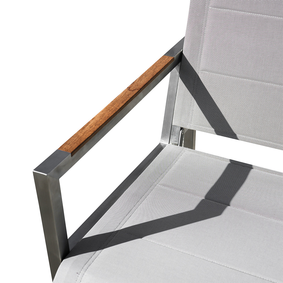 Pine Stainless Steel & Teak Outdoor Sling Chair