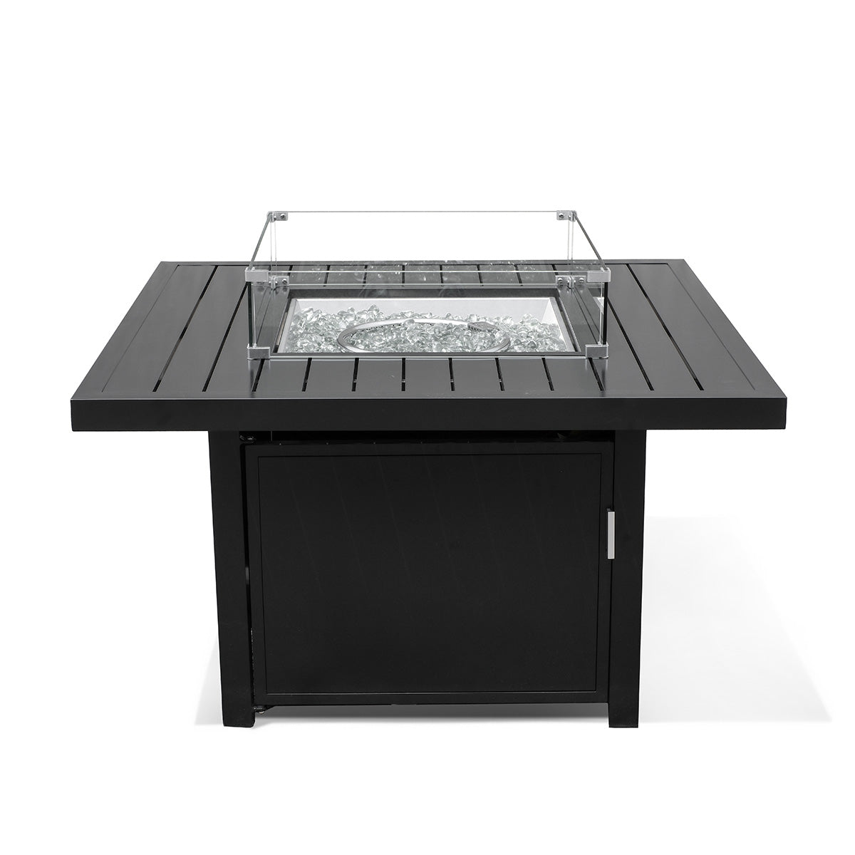 Aluminum Propane 42" Square Outdoor Fire Pit Table