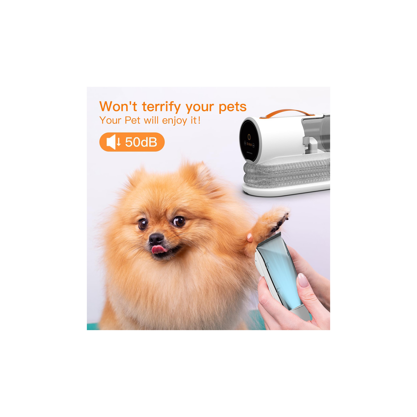 AIRROBO Dog Grooming Vacuum Kit – 12,000Pa Suction, 2L Capacity, Low Noise, Model PG100