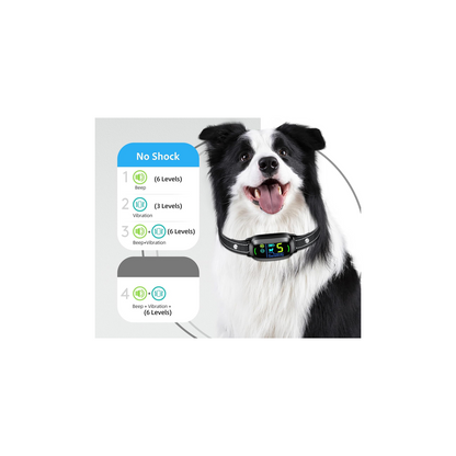 Rechargeable Dog Bark Collar – Smart Anti-Bark Training with Beep & Vibration, Black