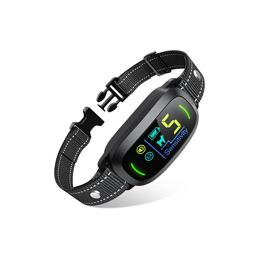 Rechargeable Dog Bark Collar – Smart Anti-Bark Training with Beep & Vibration, Black