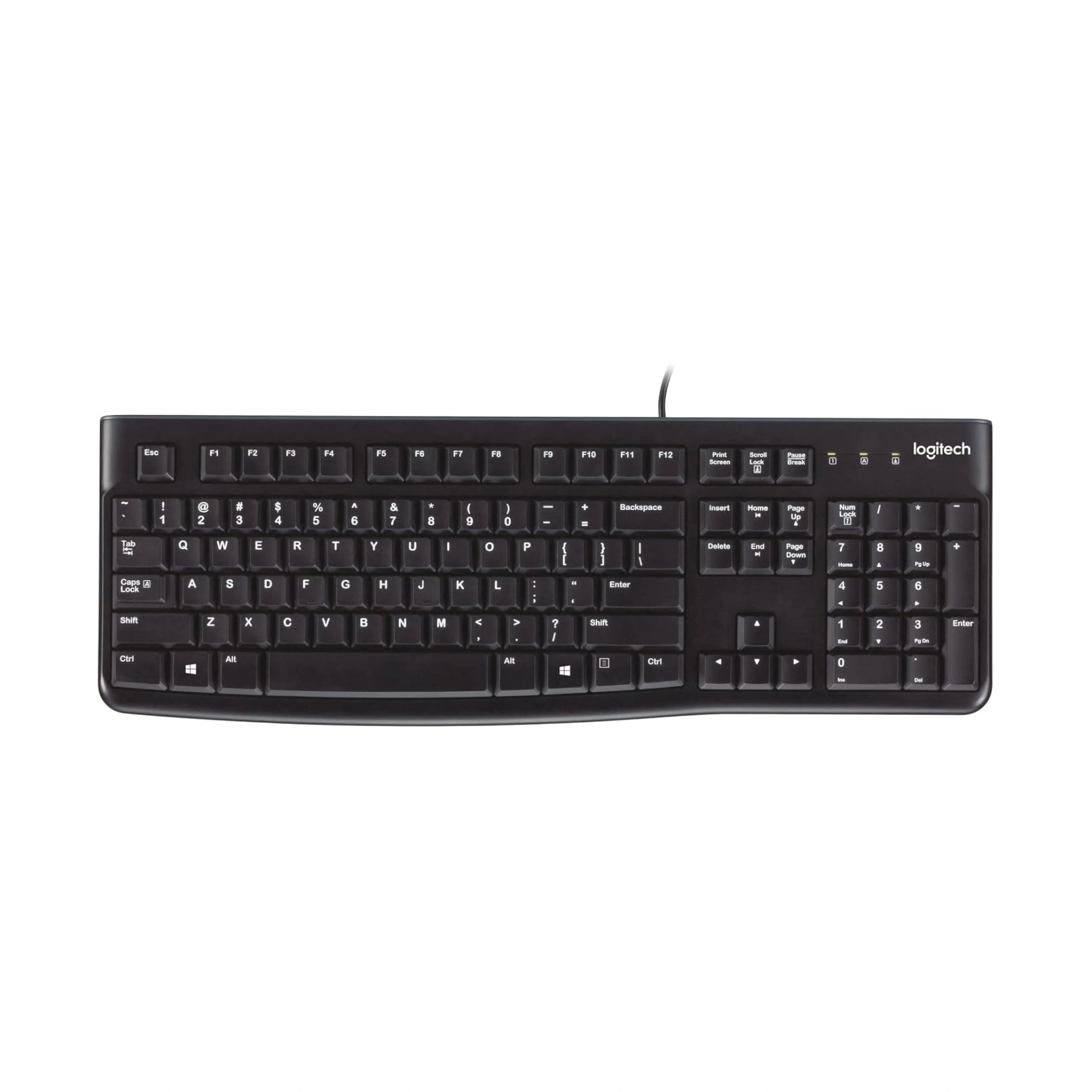 Logitech K120 Ergonomic Desktop Wired Keyboard USB Black-Brand New